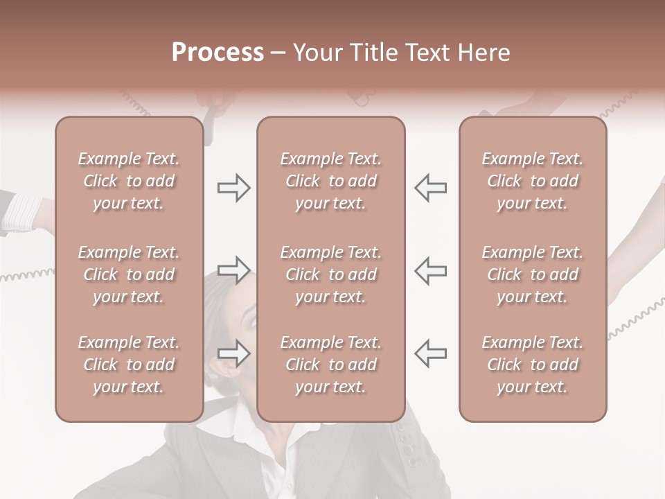 Lady Phone  PowerPoint Template