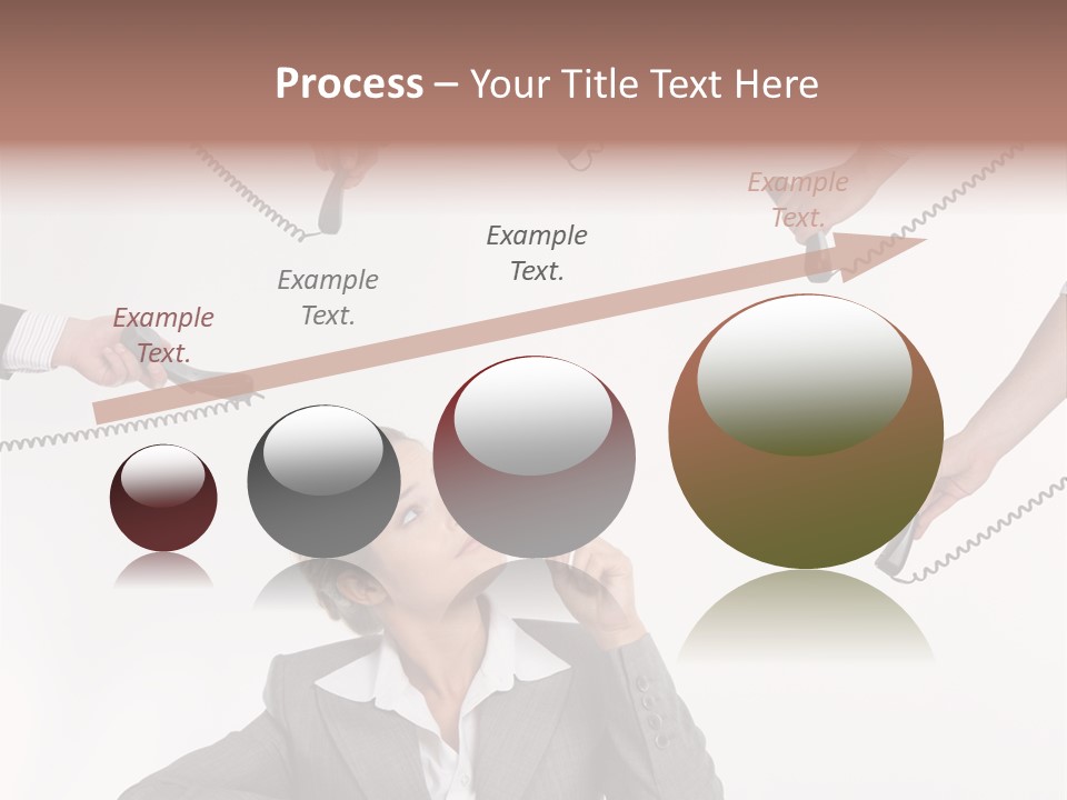 Lady Phone  PowerPoint Template