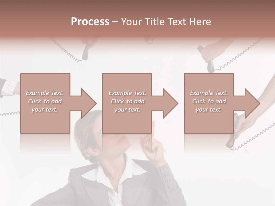 Lady Phone  PowerPoint Template