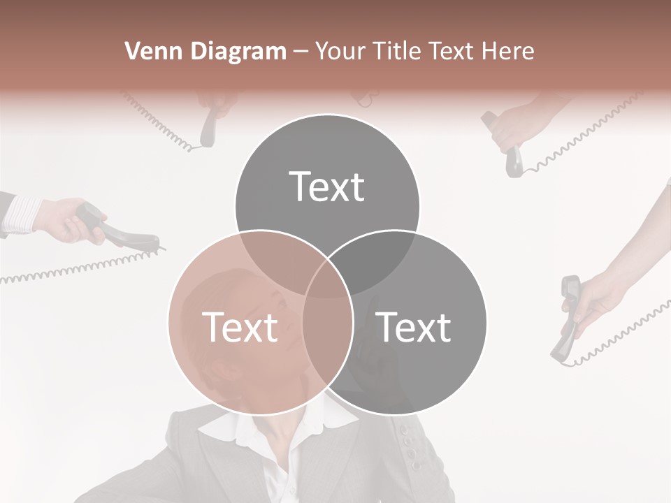 Lady Phone  PowerPoint Template