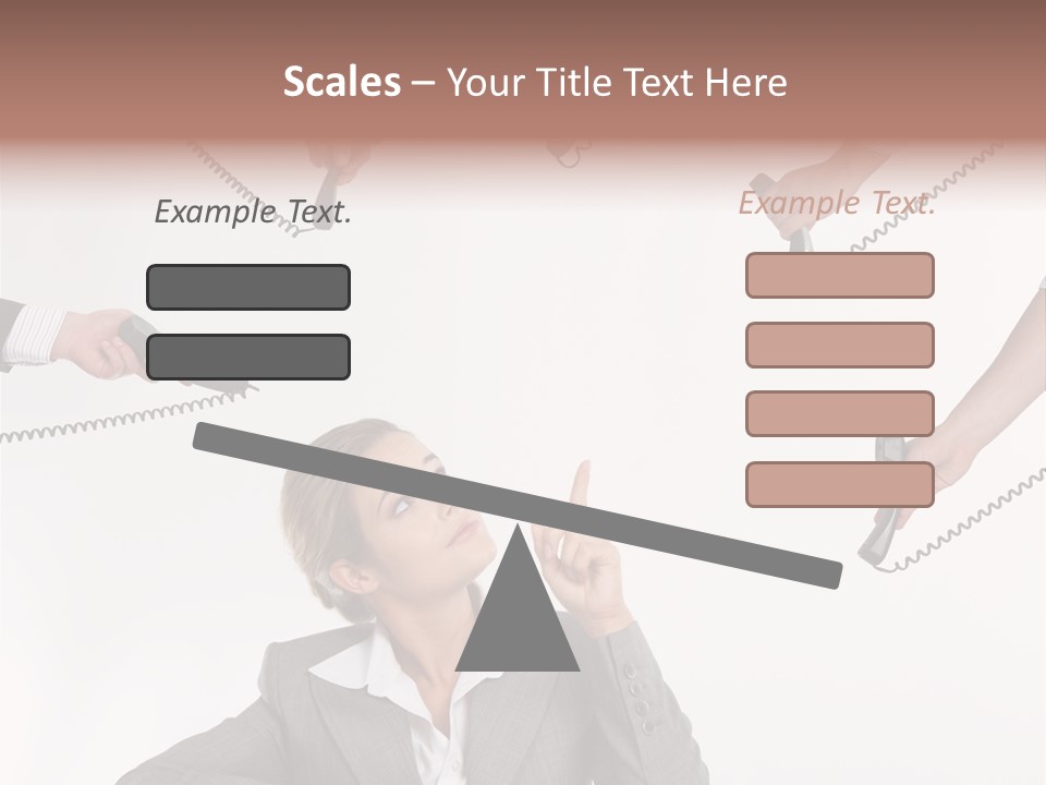 Lady Phone  PowerPoint Template