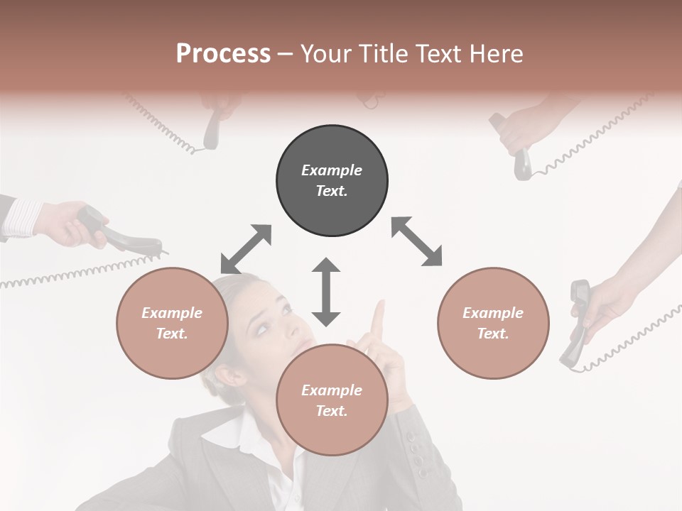 Lady Phone  PowerPoint Template