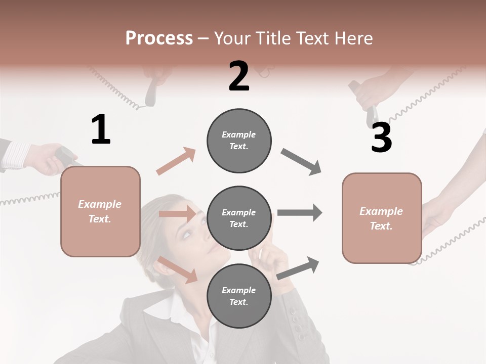 Lady Phone  PowerPoint Template