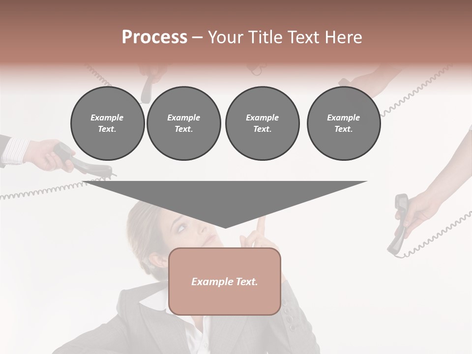 Lady Phone  PowerPoint Template