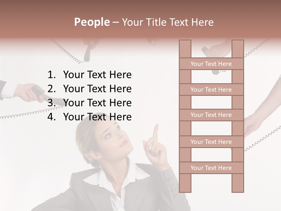 Lady Phone  PowerPoint Template