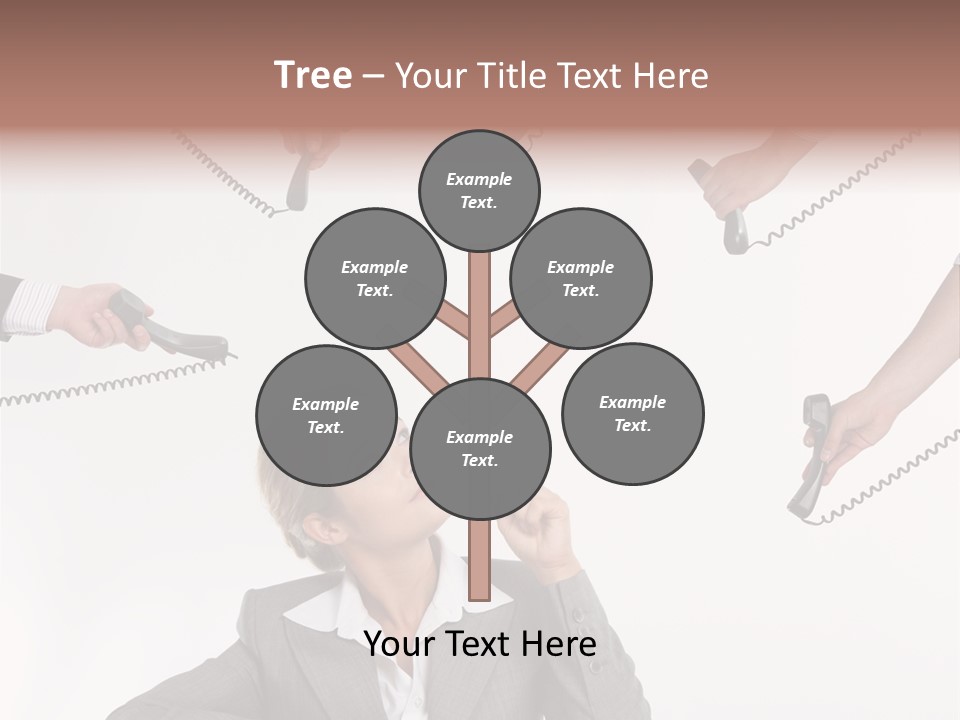 Lady Phone  PowerPoint Template