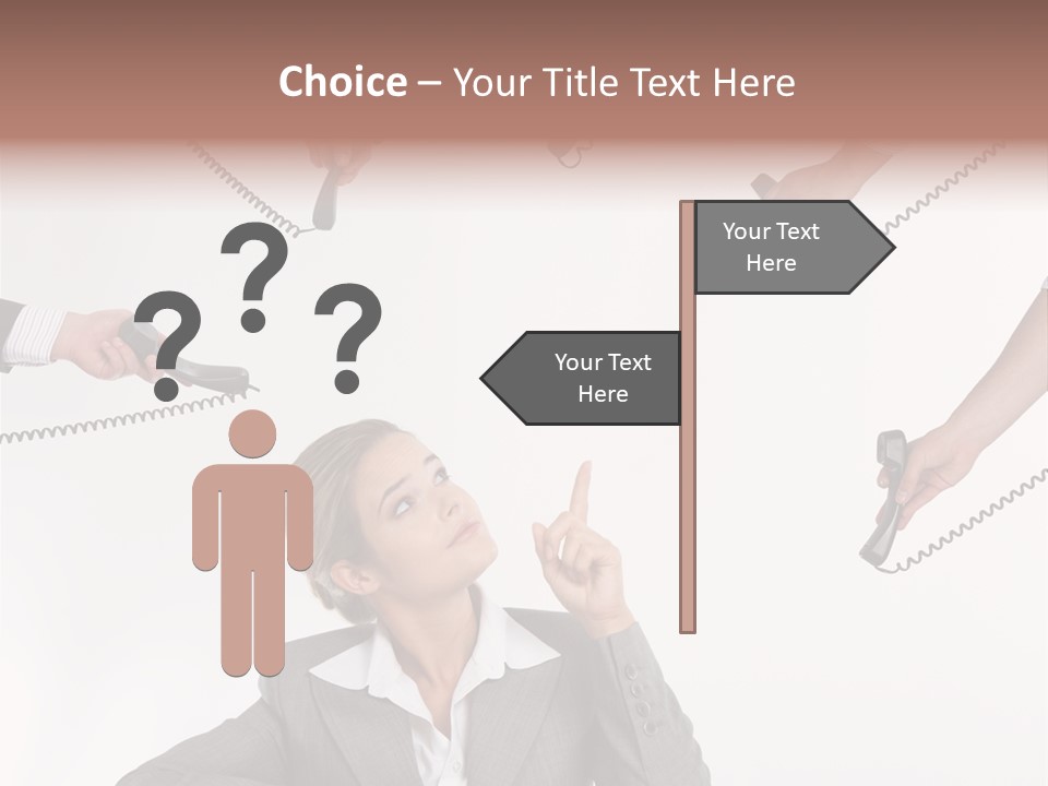 Lady Phone  PowerPoint Template
