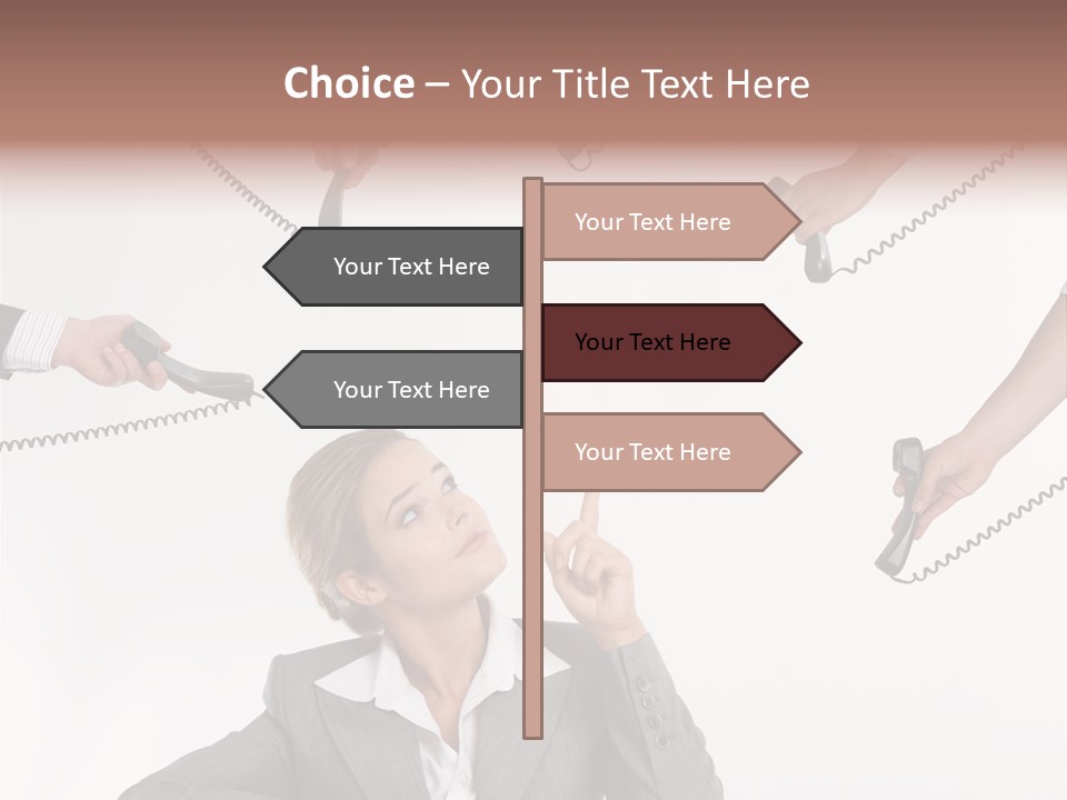 Lady Phone  PowerPoint Template
