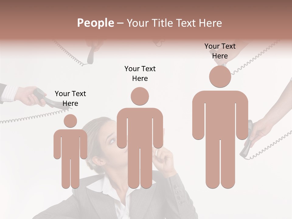 Lady Phone  PowerPoint Template