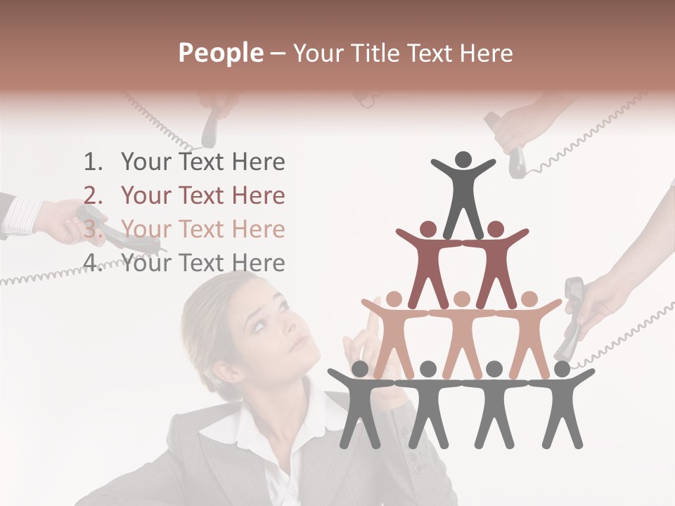 Lady Phone  PowerPoint Template