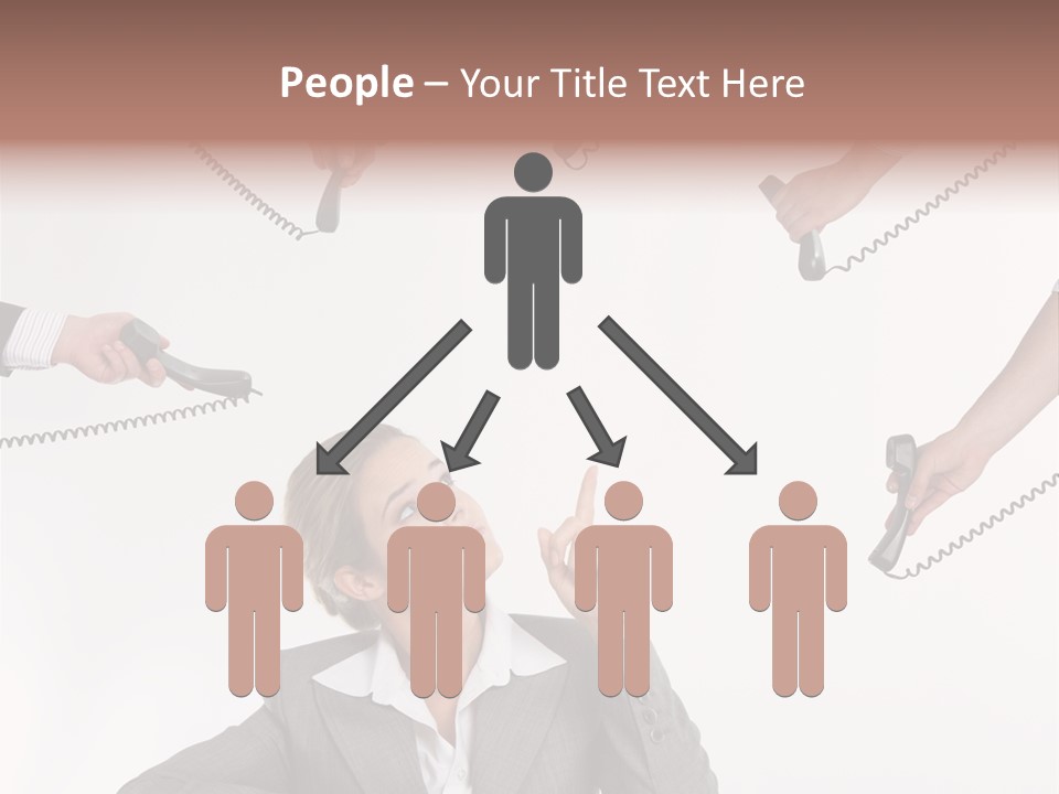 Lady Phone  PowerPoint Template