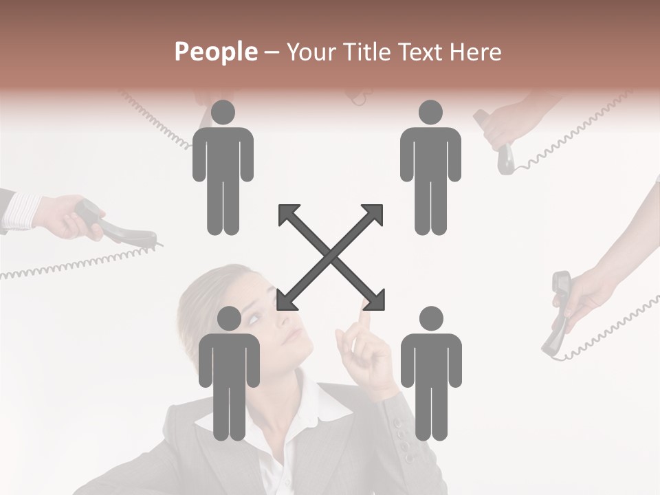 Lady Phone  PowerPoint Template