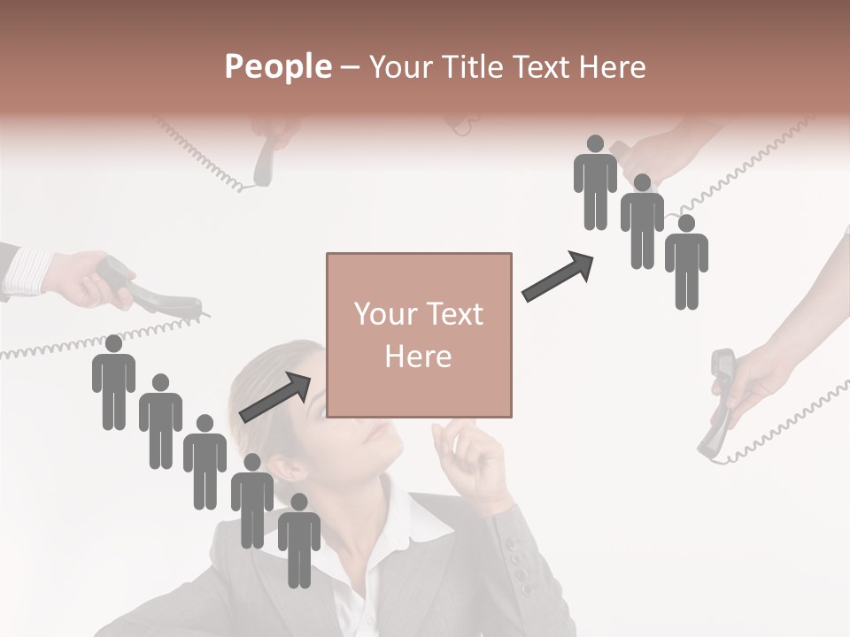 Lady Phone  PowerPoint Template