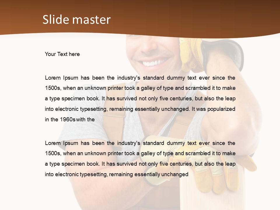 Yellow Construction Suit PowerPoint Template