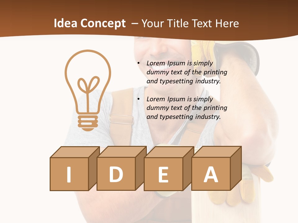 Yellow Construction Suit PowerPoint Template