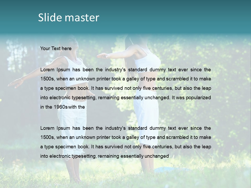 Adult Peaceful Health PowerPoint Template