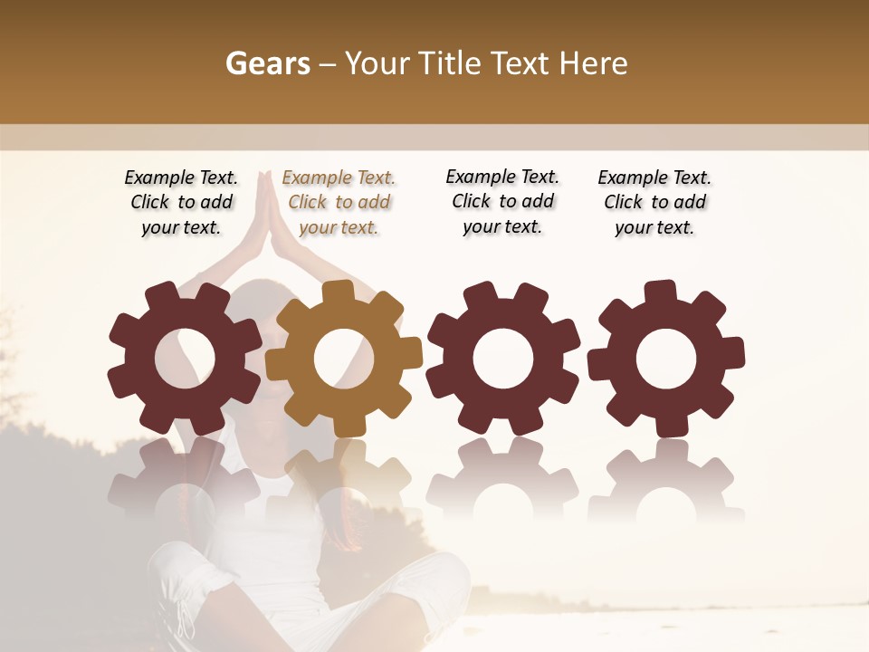 Blue Outdoors Silhouette PowerPoint Template