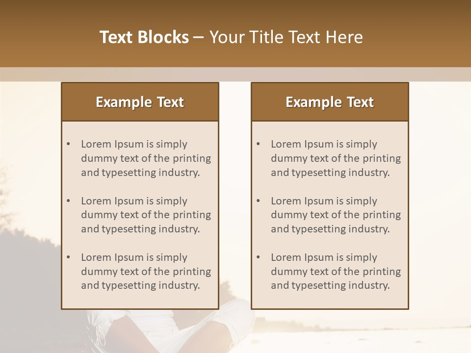 Blue Outdoors Silhouette PowerPoint Template