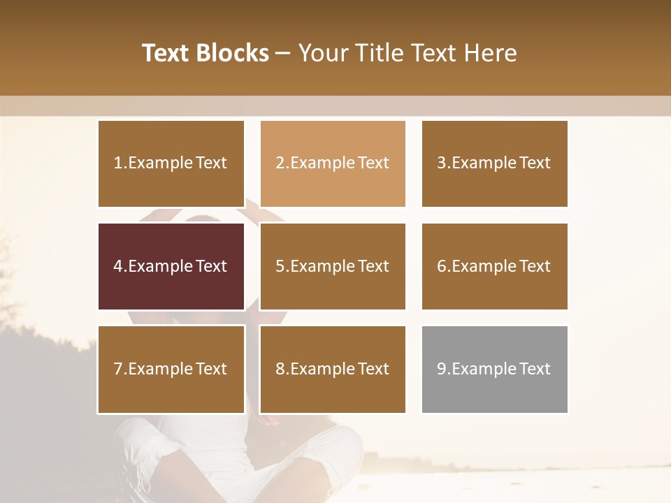 Blue Outdoors Silhouette PowerPoint Template