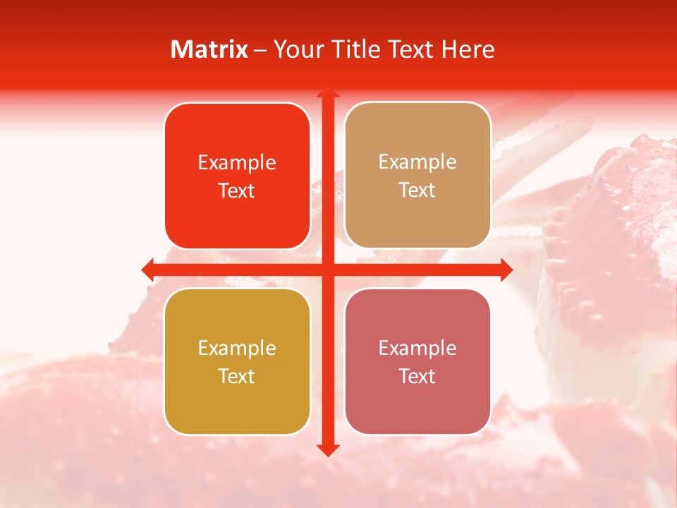 Snow Crab Legs On White Background Focus On Claw PowerPoint Template