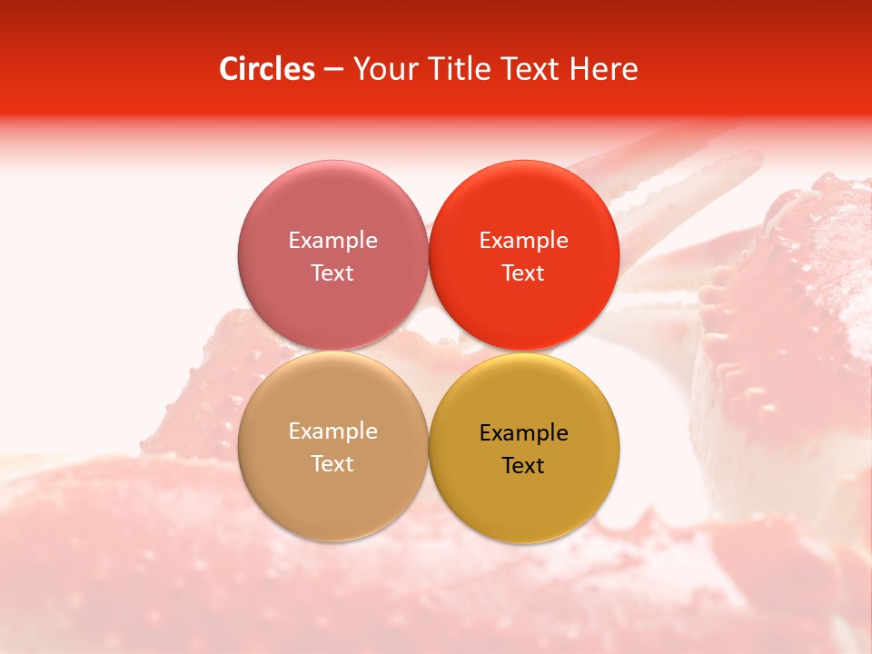 Snow Crab Legs On White Background Focus On Claw PowerPoint Template