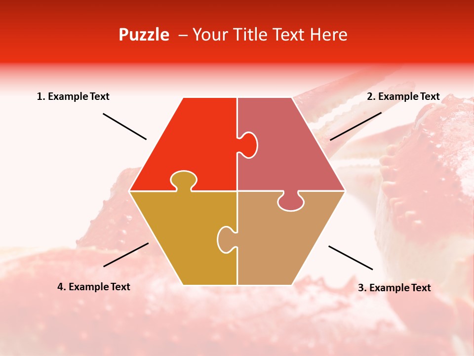 Snow Crab Legs On White Background Focus On Claw PowerPoint Template