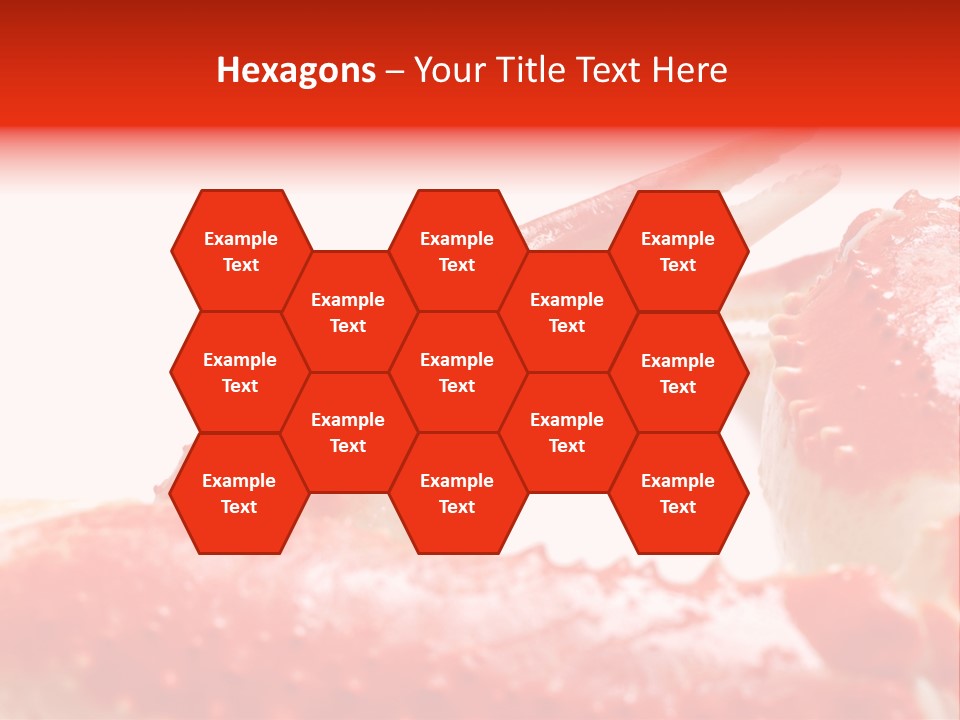 Snow Crab Legs On White Background Focus On Claw PowerPoint Template