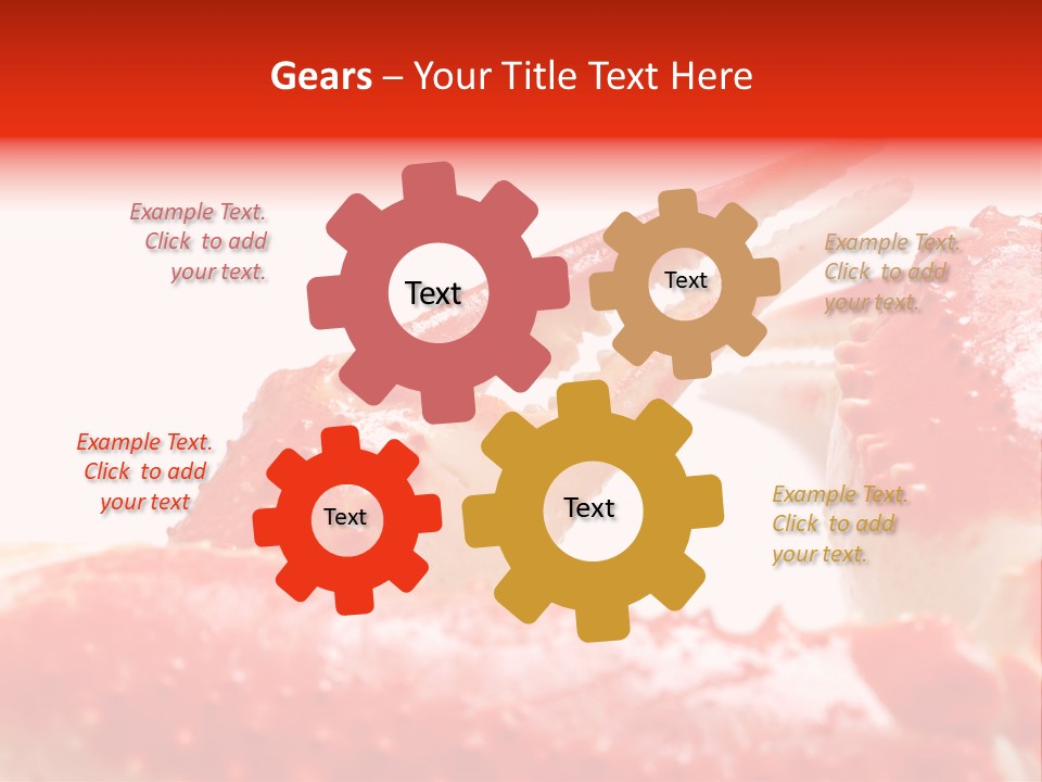 Snow Crab Legs On White Background Focus On Claw PowerPoint Template