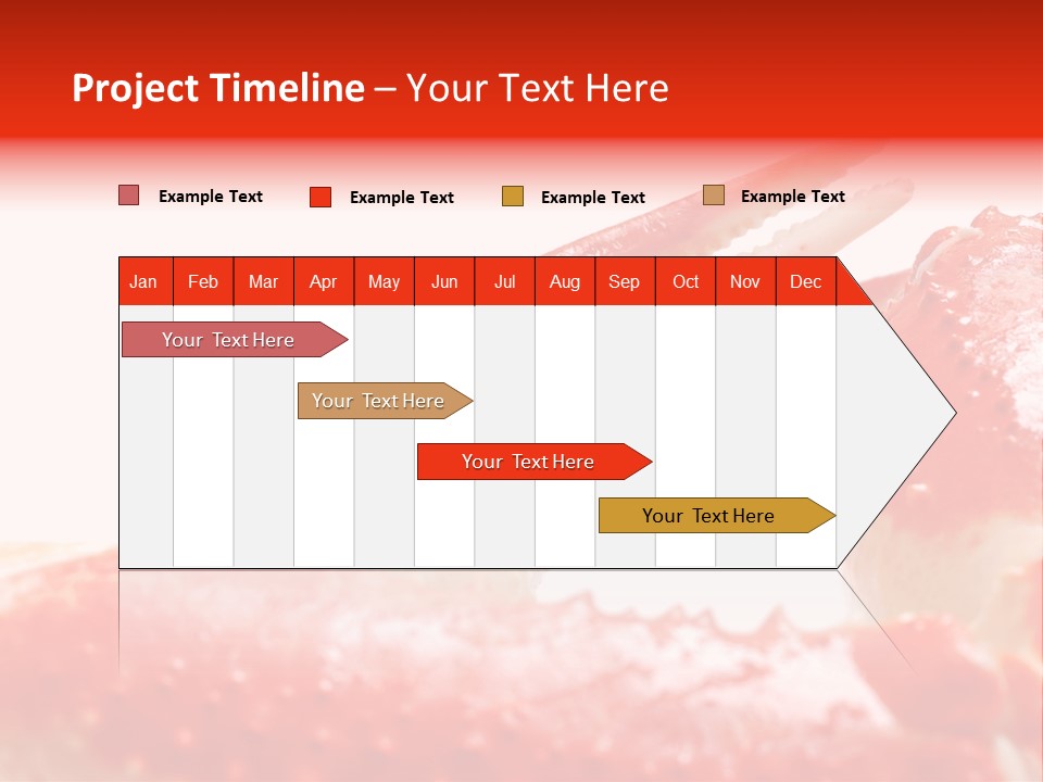 Snow Crab Legs On White Background Focus On Claw PowerPoint Template