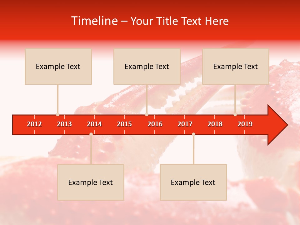 Snow Crab Legs On White Background Focus On Claw PowerPoint Template