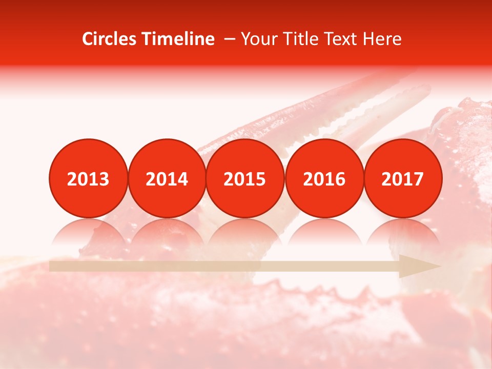 Snow Crab Legs On White Background Focus On Claw PowerPoint Template