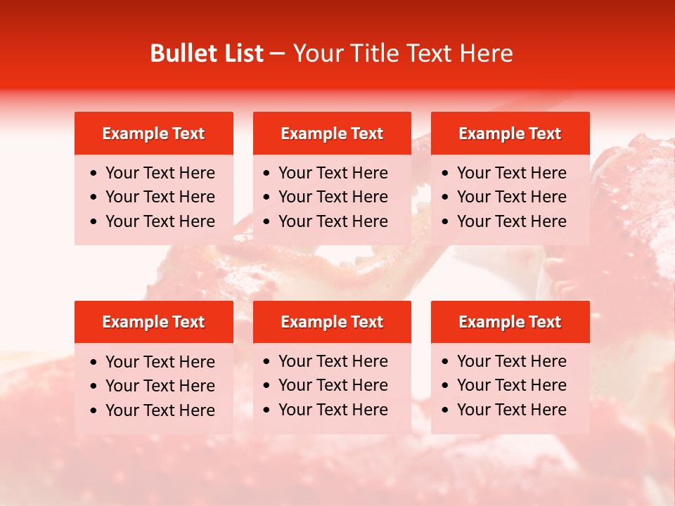 Snow Crab Legs On White Background Focus On Claw PowerPoint Template