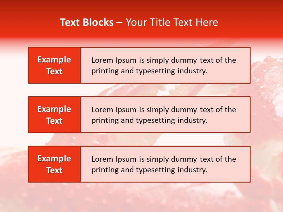 Snow Crab Legs On White Background Focus On Claw PowerPoint Template