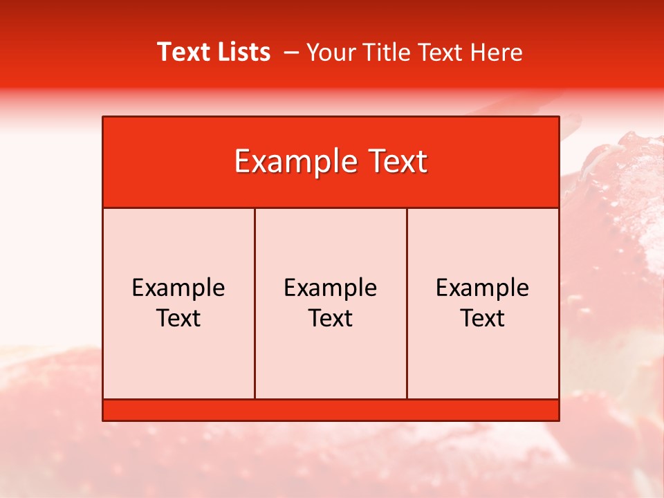 Snow Crab Legs On White Background Focus On Claw PowerPoint Template