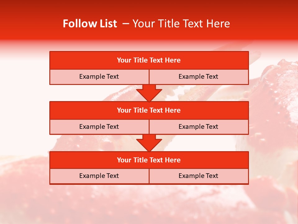 Snow Crab Legs On White Background Focus On Claw PowerPoint Template