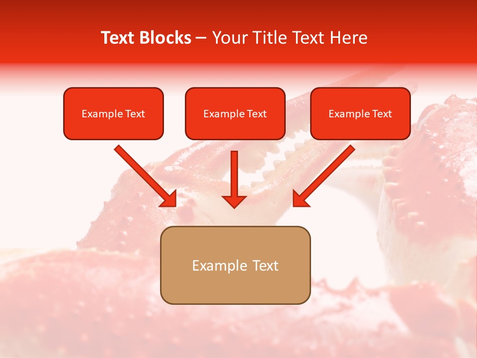 Snow Crab Legs On White Background Focus On Claw PowerPoint Template
