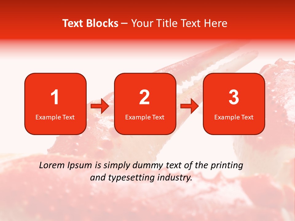 Snow Crab Legs On White Background Focus On Claw PowerPoint Template