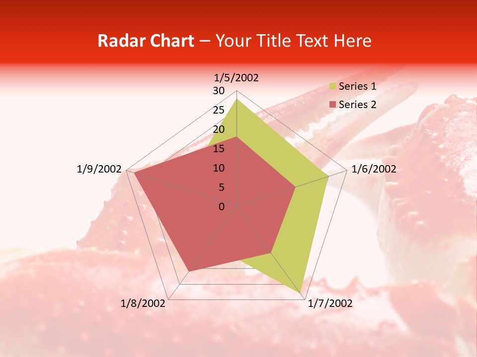 Snow Crab Legs On White Background Focus On Claw PowerPoint Template
