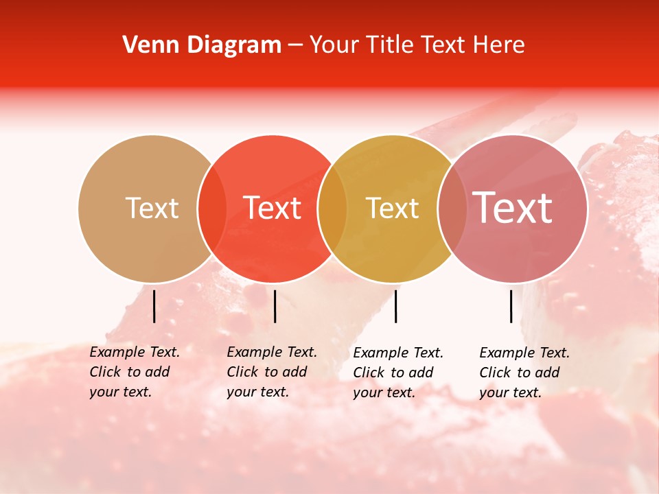 Snow Crab Legs On White Background Focus On Claw PowerPoint Template