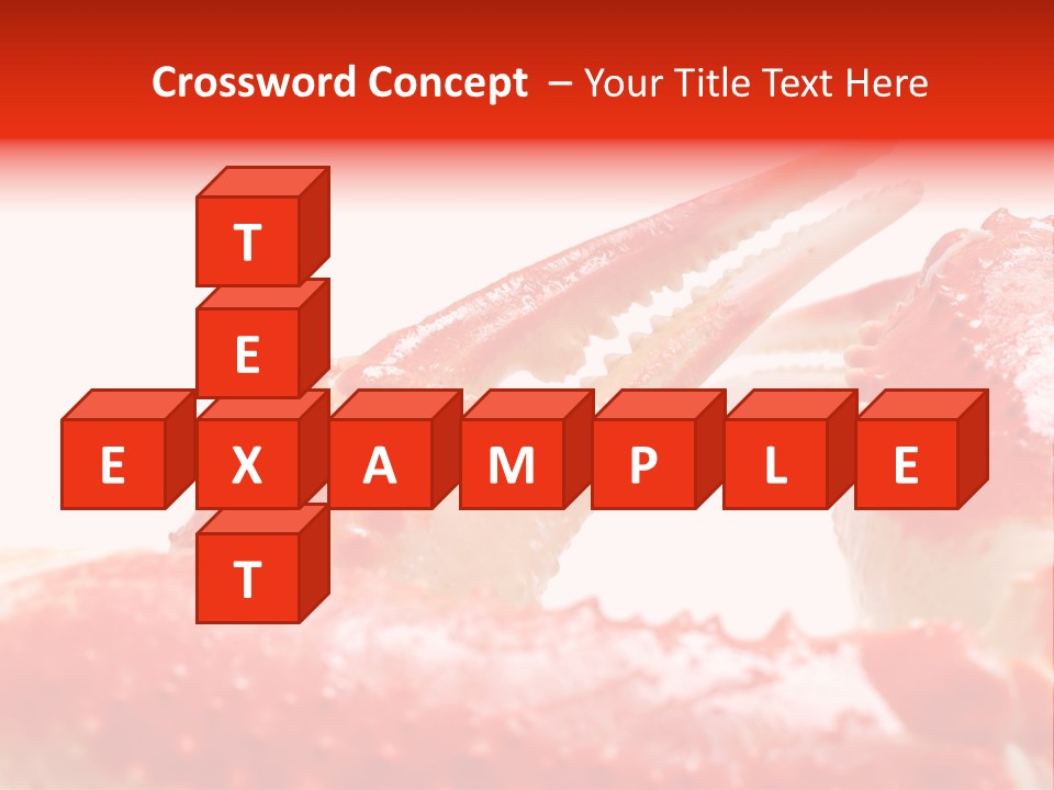 Snow Crab Legs On White Background Focus On Claw PowerPoint Template