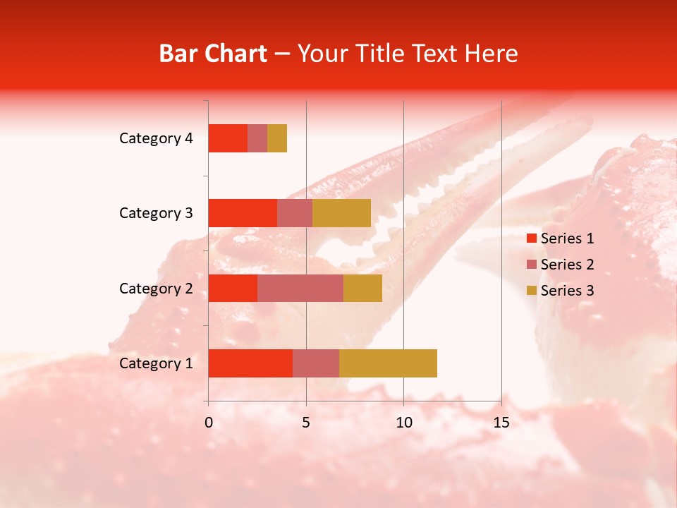 Snow Crab Legs On White Background Focus On Claw PowerPoint Template