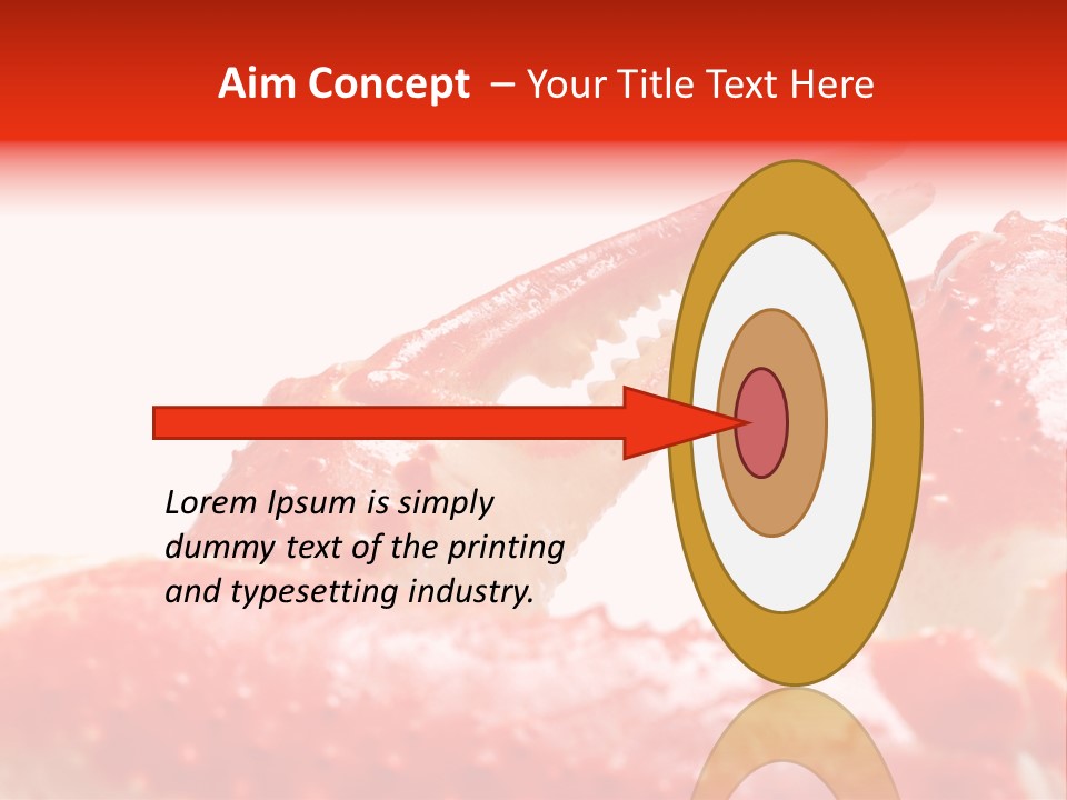 Snow Crab Legs On White Background Focus On Claw PowerPoint Template