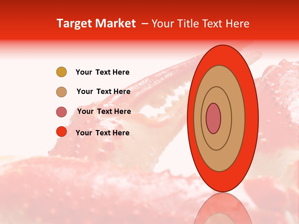 Snow Crab Legs On White Background Focus On Claw PowerPoint Template