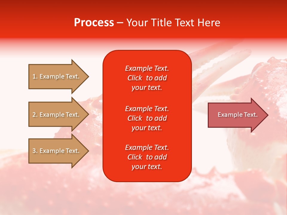 Snow Crab Legs On White Background Focus On Claw PowerPoint Template