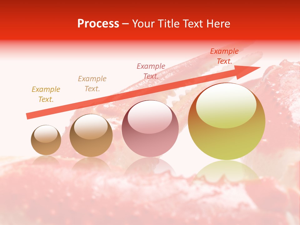 Snow Crab Legs On White Background Focus On Claw PowerPoint Template