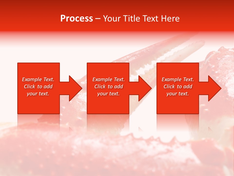 Snow Crab Legs On White Background Focus On Claw PowerPoint Template