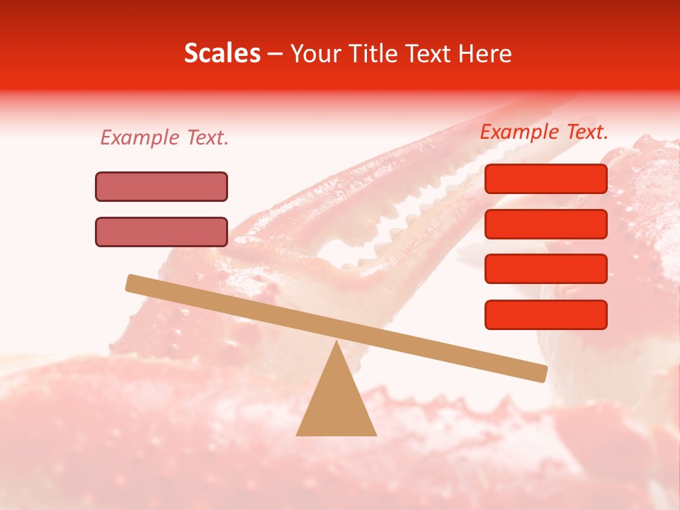 Snow Crab Legs On White Background Focus On Claw PowerPoint Template