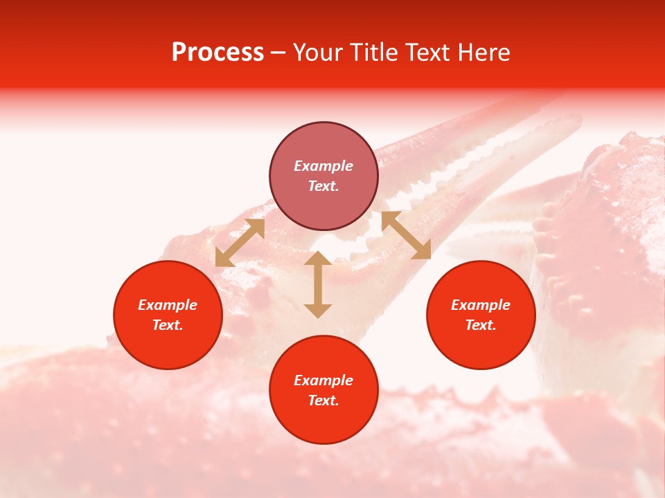 Snow Crab Legs On White Background Focus On Claw PowerPoint Template