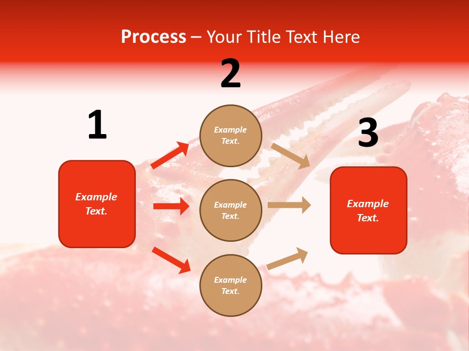 Snow Crab Legs On White Background Focus On Claw PowerPoint Template