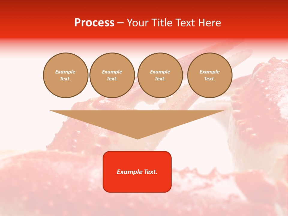 Snow Crab Legs On White Background Focus On Claw PowerPoint Template